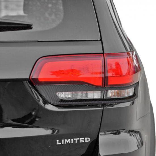 Taillight Lamp Frame Cover Trim Bezels for Jeep Grand Cherokee 2014+Carbon Fiber