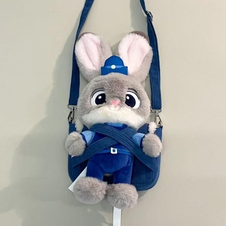 Zootopia Judy Nick Plüschtier Umhängetasche, Abnehmbare Plüschtier Umhängetasche 0165 KTB