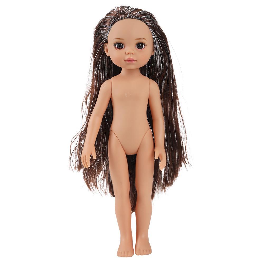 30cm Height Nude Reborn Doll Toy Blonde Hair Humanoid Doll Fashion BJD Girl Doll  DIY Toys