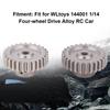 27T Motor Gear Replacement Accessory Fit for WLtoys 144001 1 14 Four Wheel Drive Alloy RC Car(White Brass )