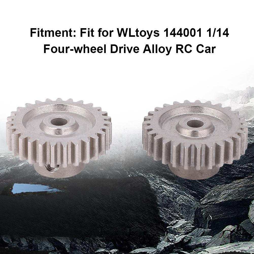 27T Motor Gear Replacement Accessory Fit for WLtoys 144001 1 14 Four Wheel Drive Alloy RC Car(White Brass )