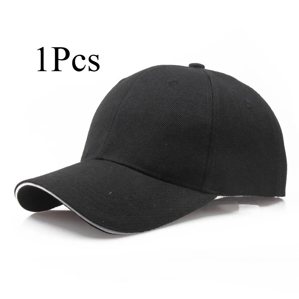 3pcs All-Black Adjustable Baseball Cap Set for Men And Women Fashionable Autumn Sun Protection Casual Hip-Hop Sports Cap
