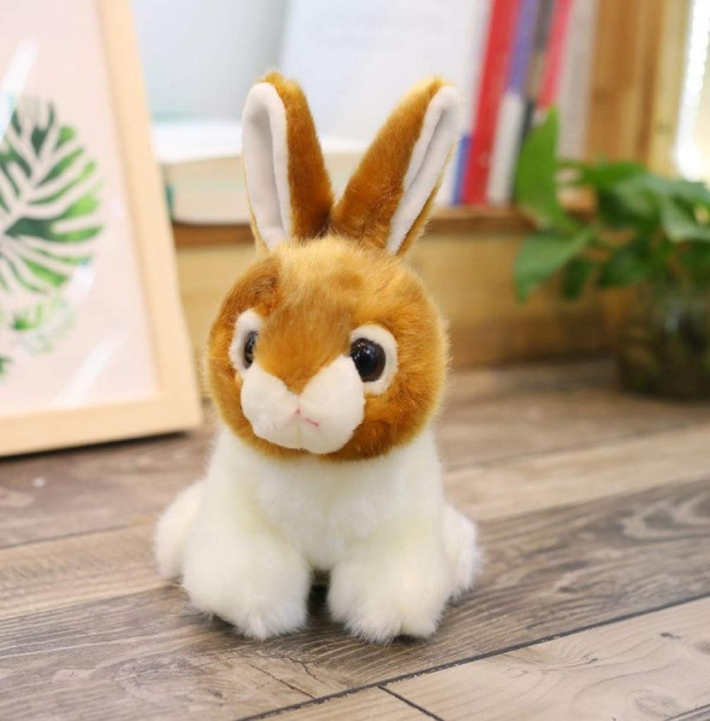 Adorable Rabbit Plush Toy - Enjoy a relaxing moment with this adorable bunny (Brown, 28cm)