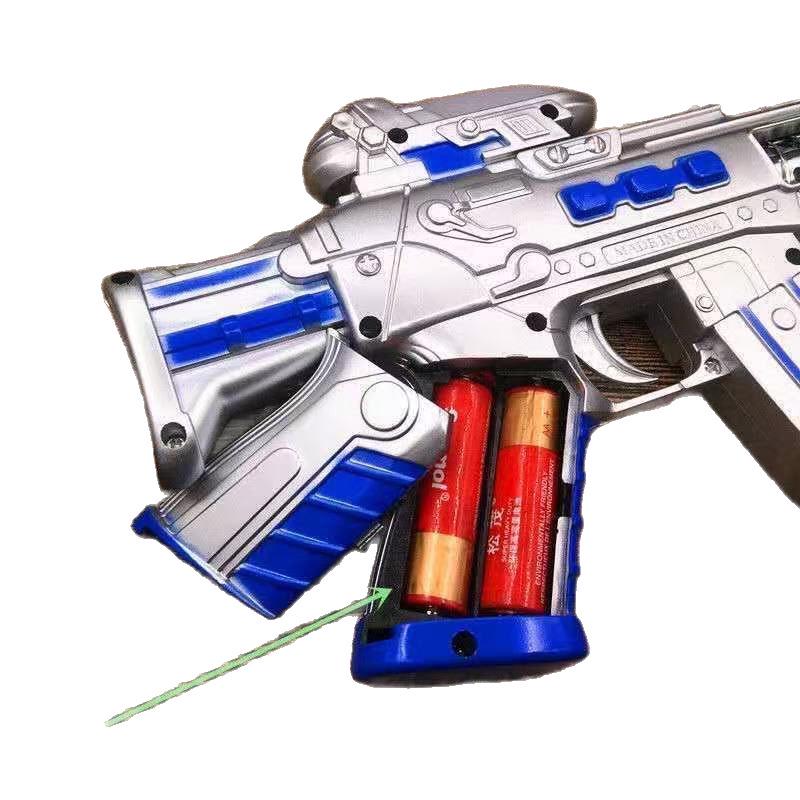 Children's Electric Toy Gun with Sound, Light, and Vibration - Music & LED Effects Pistol for Boys