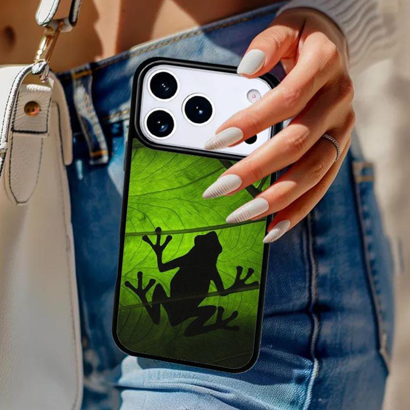 Frog Cute Animals Phone Case For iPhone 17 Air 14 15 13 12 Max Cover For Apple 14 15 16 16e 11 Pro Max Plus Coque