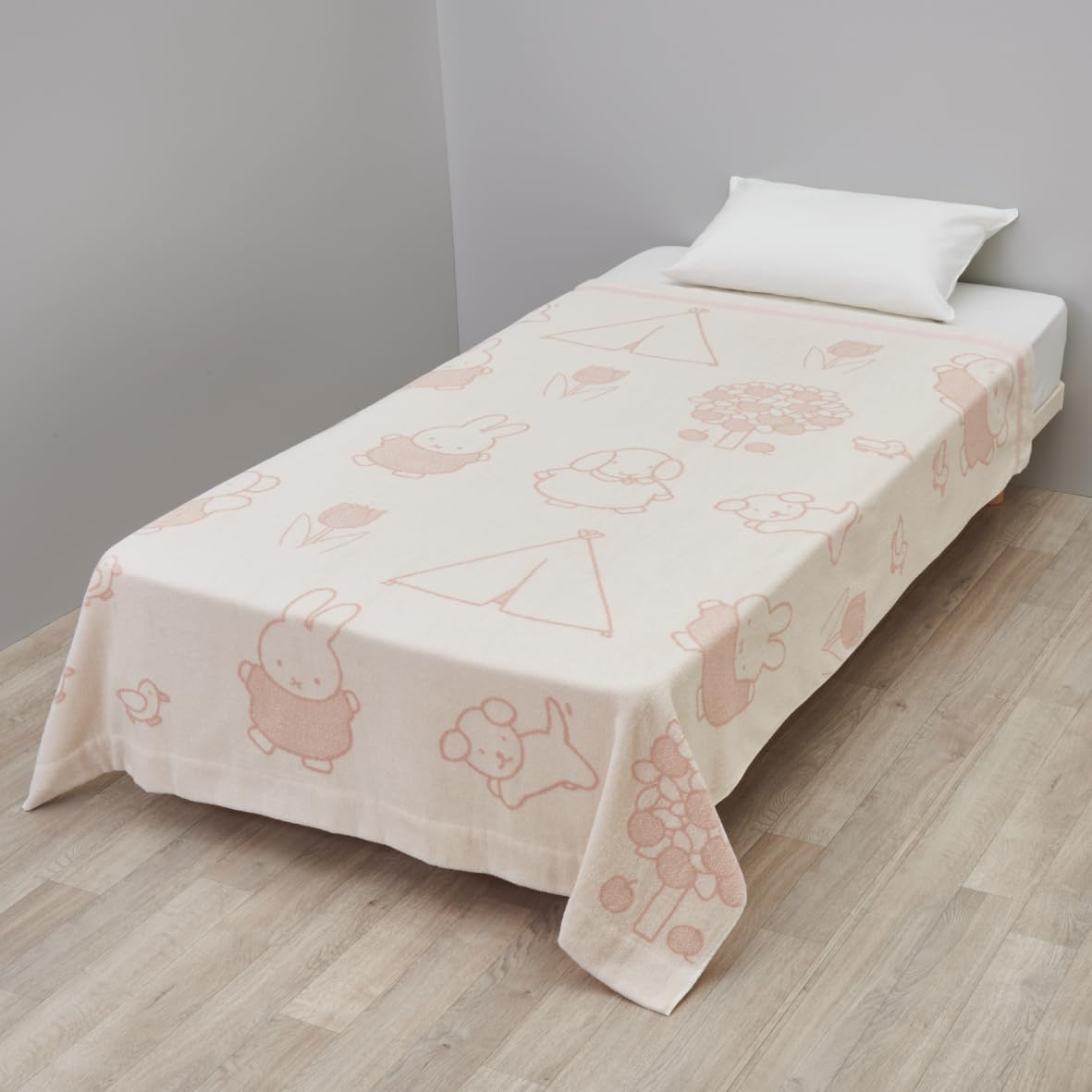 

nishikawa Miffy Полотенце Одеяло Одинарное Стирающееся Хлопок DB4603 Fun Time Бежевый FR04500010 [Nishikawa] 100%