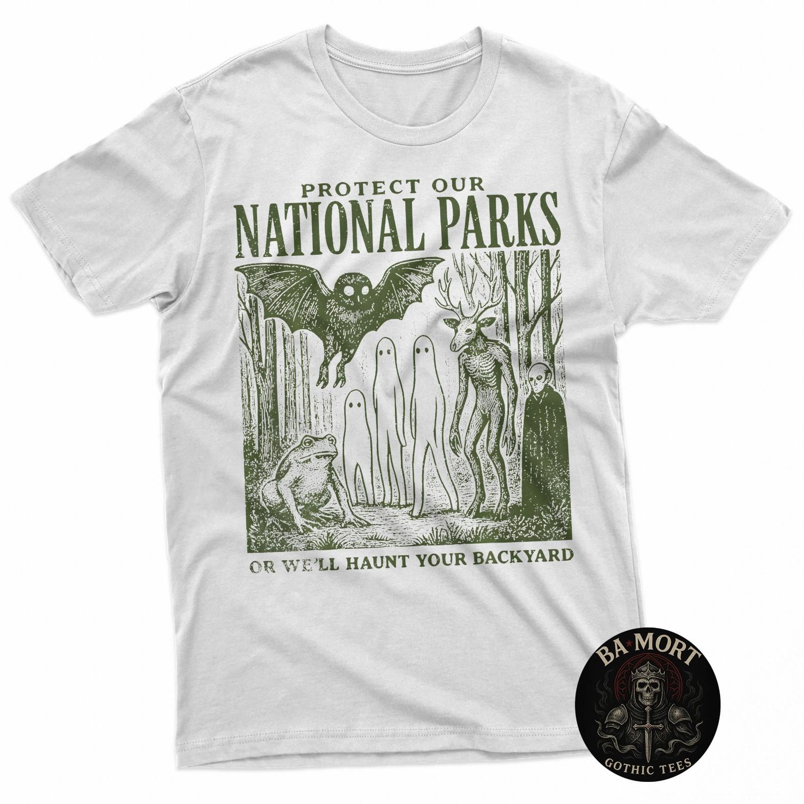 

Protect Our National Parks Mothman Cryptid Weirdcore Horror T-Shirt 5XL різнокольоровий