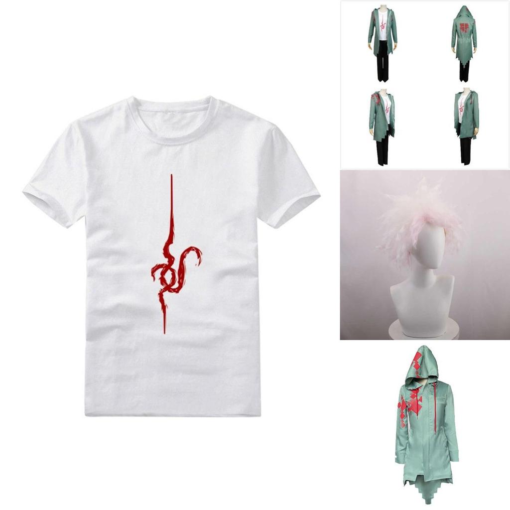 Komaeda Nagito High Quality Cosplay Costume Coat Jacket T-shirt Pants Wig Set