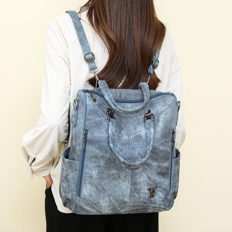 Multifunkční batoh dámský měkká kůže taška přes rameno kabelka