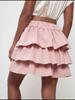 2026 European & American Women's Multi-layer Pleated High-waist Puffy Mini Skirt