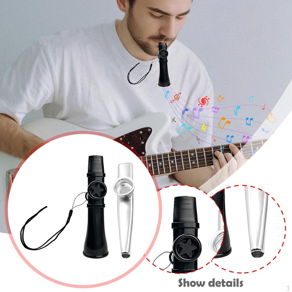 Kazoo Flute Portable Lightweight Party Favors with Neck Rope Musical Instrument for Show Gifts