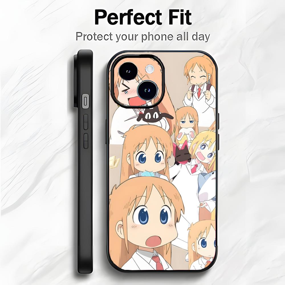 Cute Funny Slice Anime N-Nichijou Phone Case Phone Case Soft Packaging Lightweight For iPhone17 16 15 14 13ProMax