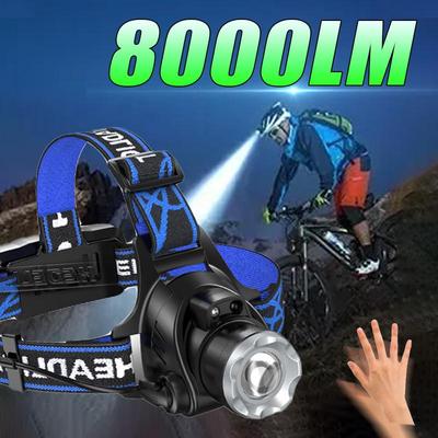 Powerful LED Headlamp Rechargeable  Headlight Outdoor Waterproof Work Zoom Head Lamp High Lumen Head Torch Fishing Lantern