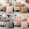 Velvet Snowflake Pillowcase: Solid Color Cushion for Office, Sofa, Bedside, and Waist Support 1pc