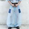INCERUN Men High Waist Zip-up See Through Perspective Party Long Pants Trousers
