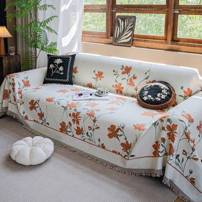 Retro French Sofa Cover Cloth for All Seasons New Sofa Cushion Chenille Sofa Towel Full Cover