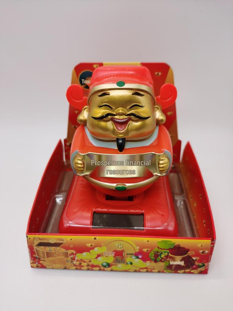 Solar Wealth God Car Ornament - Creative Craft Gift for Prosperity