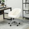46-56 cm Velvet-feel Office Chair - Cream