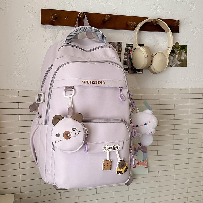 Schoolbag Korean version of the new high-value, fresh, sweet and cute kapibara backpack, high school students large-capacity backpack