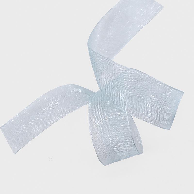 

Прозрачная лента из снежной пряжи для рождественских украшений и цветочной упаковки – популярная трансграничная лента из шифоновой пряжи.