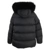 MONCLER [Good condition/24 year old] LAICHEFUR fur hoodie short down Jacket 1 blackUsed