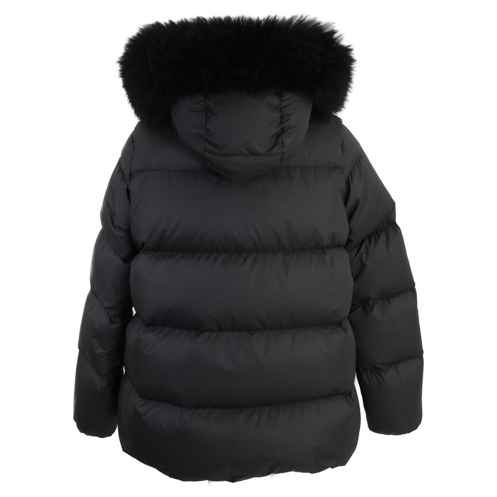 MONCLER [Good condition/24 year old] LAICHEFUR fur hoodie short down Jacket 1 blackUsed