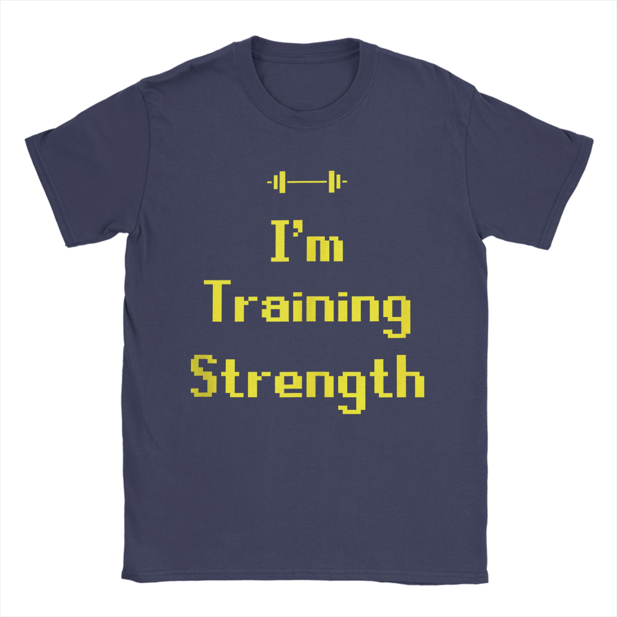 

Im Training Strength Men T Shirts Funny Tees Short Sleeve Round Neck TShirts Pure Cotton Big Size Tops 4XL