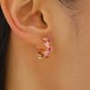 Oil Dripping Love Heart Earrings Hypoallergenic Golden Hollow Heart Hoop Earrings Lightweight Women Girls Earrings Fashion Jewelry