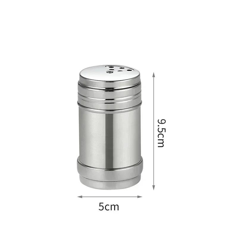 Stainless Steel Spice Jars Barbecue Salt Shaker Pepper Seasoning Bottle Home Condiments Storage Container Kitchen Accessories