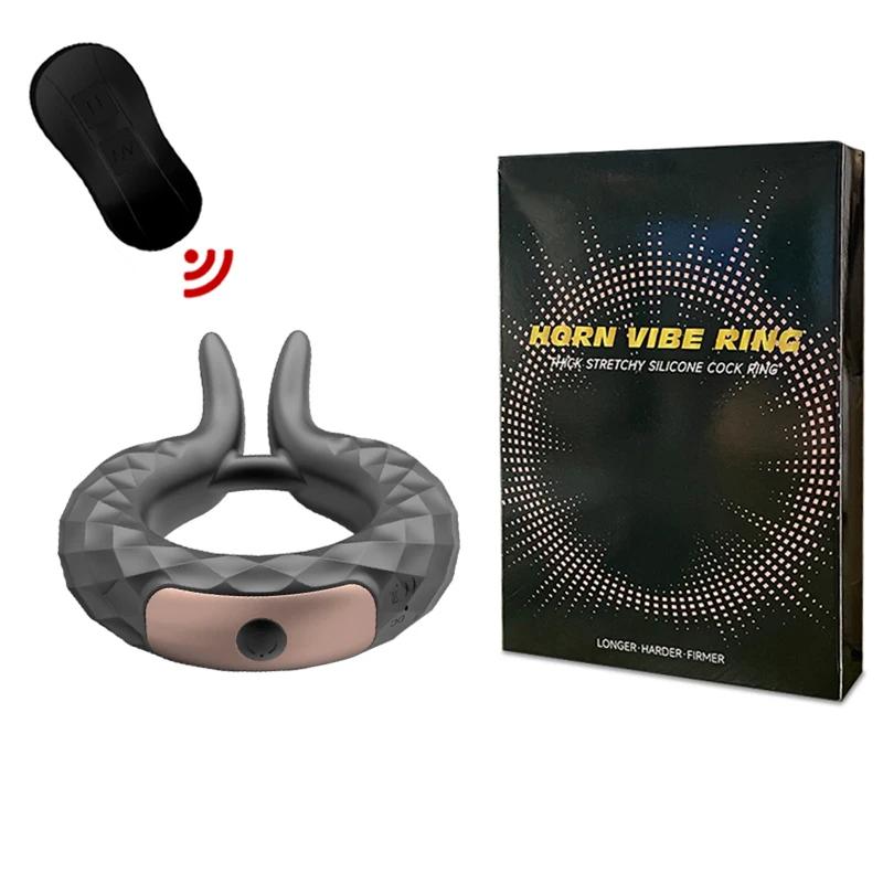 Penis Ring Vibrator for Man Trainer Stimulation Delay Ejaculation Sex Toys G Spot Masturbator Penis Rings  Sex Toy for Adult 18+