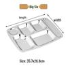 Stainless Steel Divided Meal Tray Set