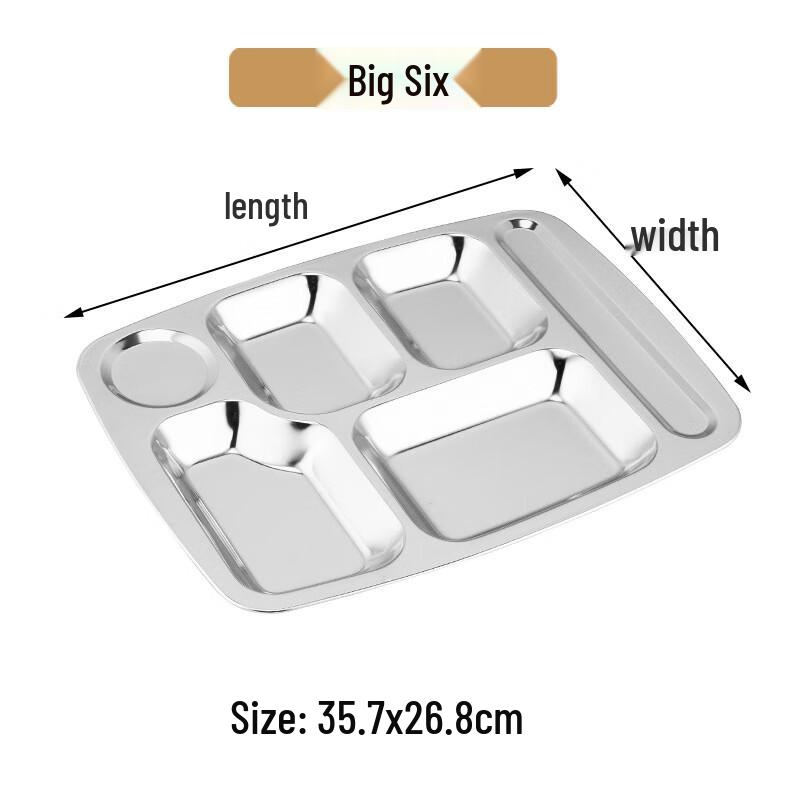 XUNIAN Stainless Steel Divided Food Tray