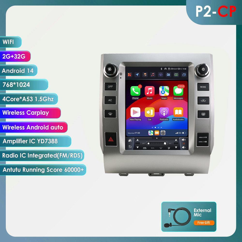 9.7" Vertical Screen Carplay Android HD Navigation for 13-18 Toyota Tundra