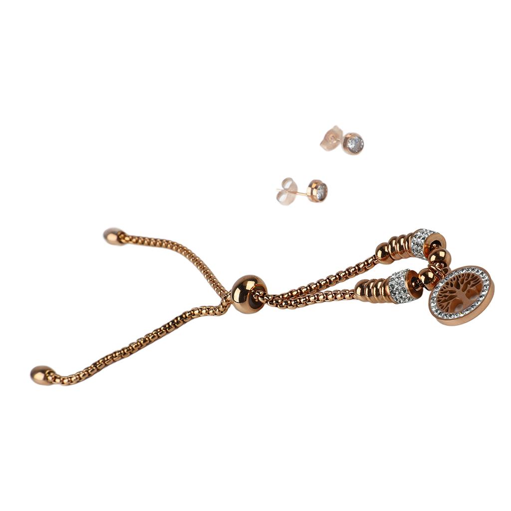 Life Tree Bracelet Rose Golden Women Delicate Jewelry Family Tree Bracelet for Men Women