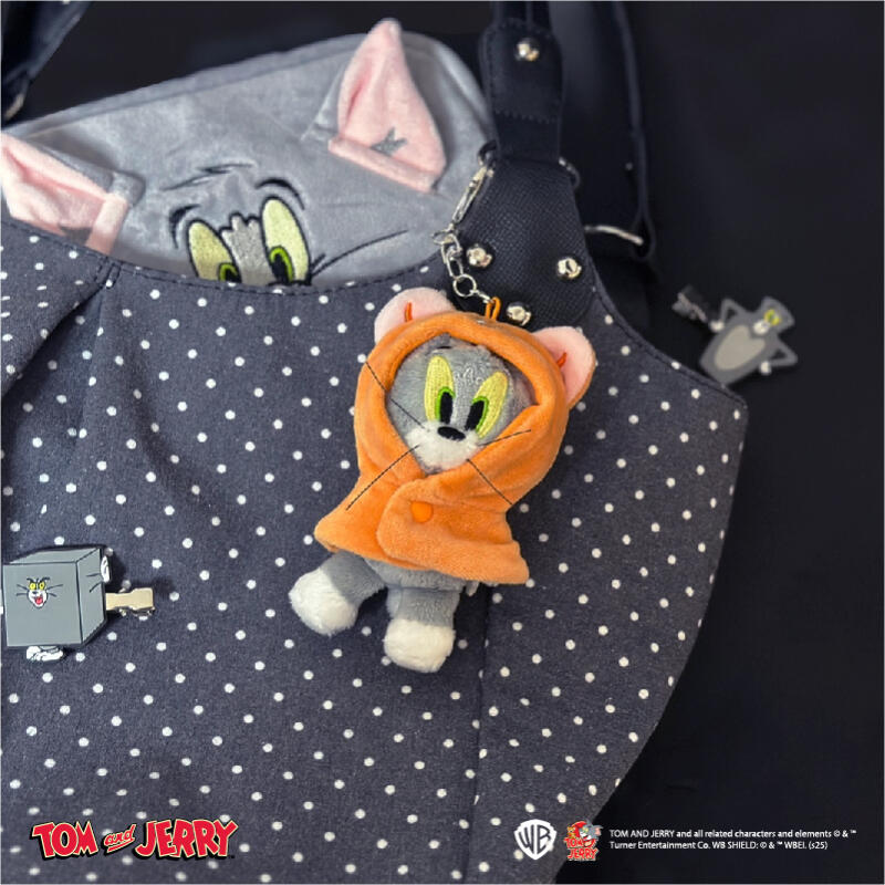 Tom and Jerry Plush Keychains (2 types) Tom (Gray)