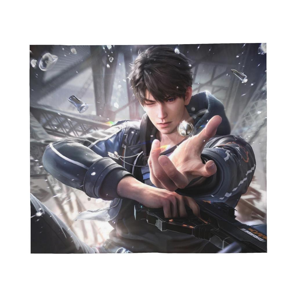 Anime Love and Deepspace Blanket Fleece Sylus Valko Rafayel Super Warm Throw Blanket for Bedding Couch Bedspread