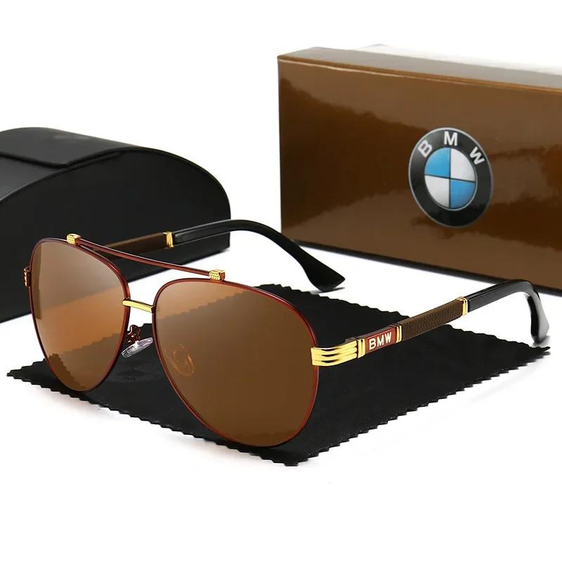 Nuevas Gafas de Sol Polarizadas Estilo BMW 2025 para Hombres/Mujeres Protección Gafas de Conducir Deportivas Envolventes Retro Aviador Gafas de Sol Caja de Regalo