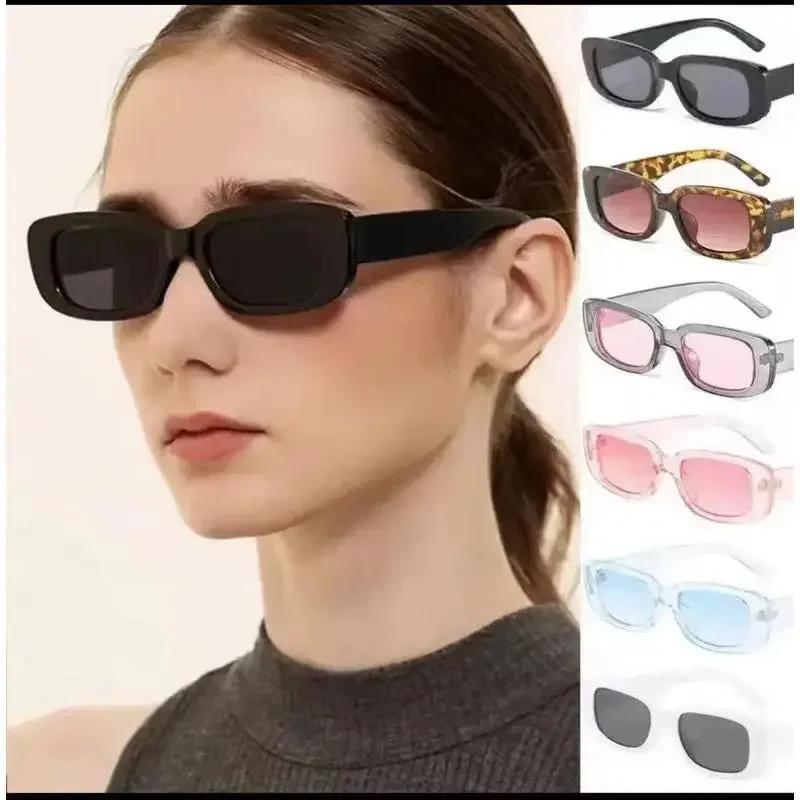 2 Stück Kleine Rechteckige Sonnenbrillen Damen Designer Vintage Sonnenbrillen Damen Klassische Brillen Schwarz Quadratisch Oculos UV400 Brillen