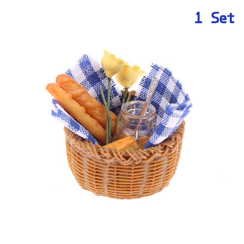 1Setul 1:12 Păpușă Miniatură Coș Pâine cu Miere Pânză Coș Picnic Model Bucătărie Decor Jucărie Accesorii Casă de Păpuși