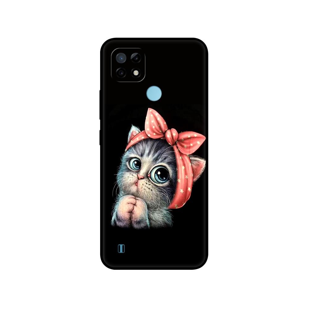 For Realme C21 Case Silicon Back For OPPO RealmeC21 C 21 Phone Covers 6.5" Funda RMX3201 Bumper Capa Etui Soft Black Tpu Case