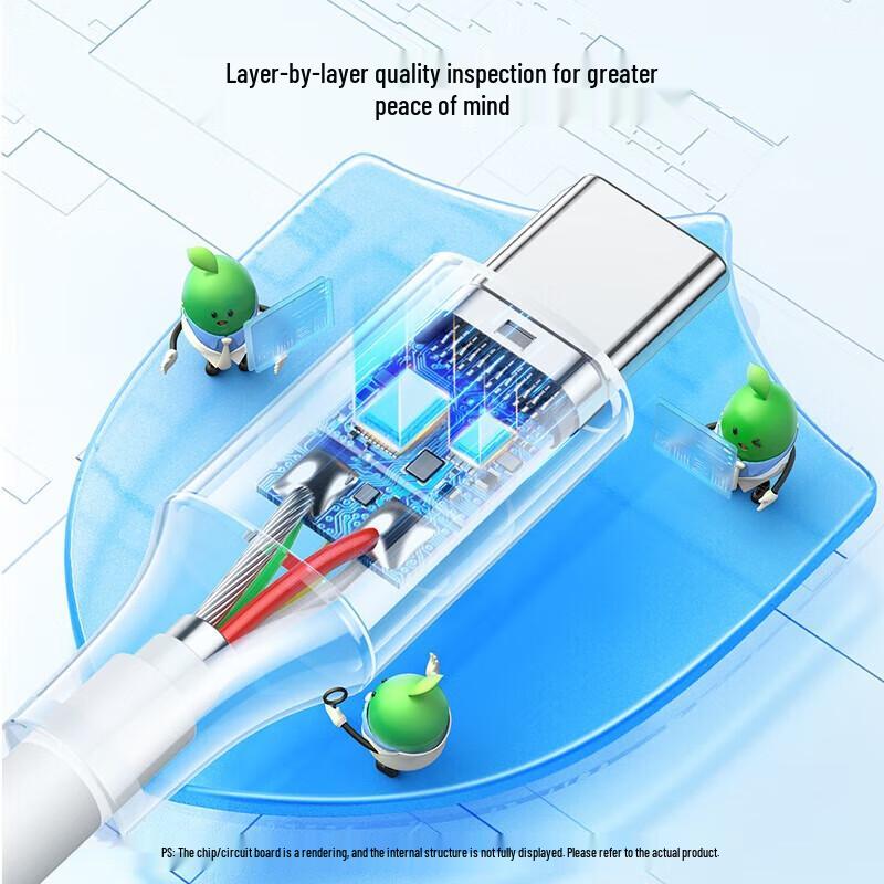 UGREEN Type-C 6A 66W Right-Angle Fast Charging Cable