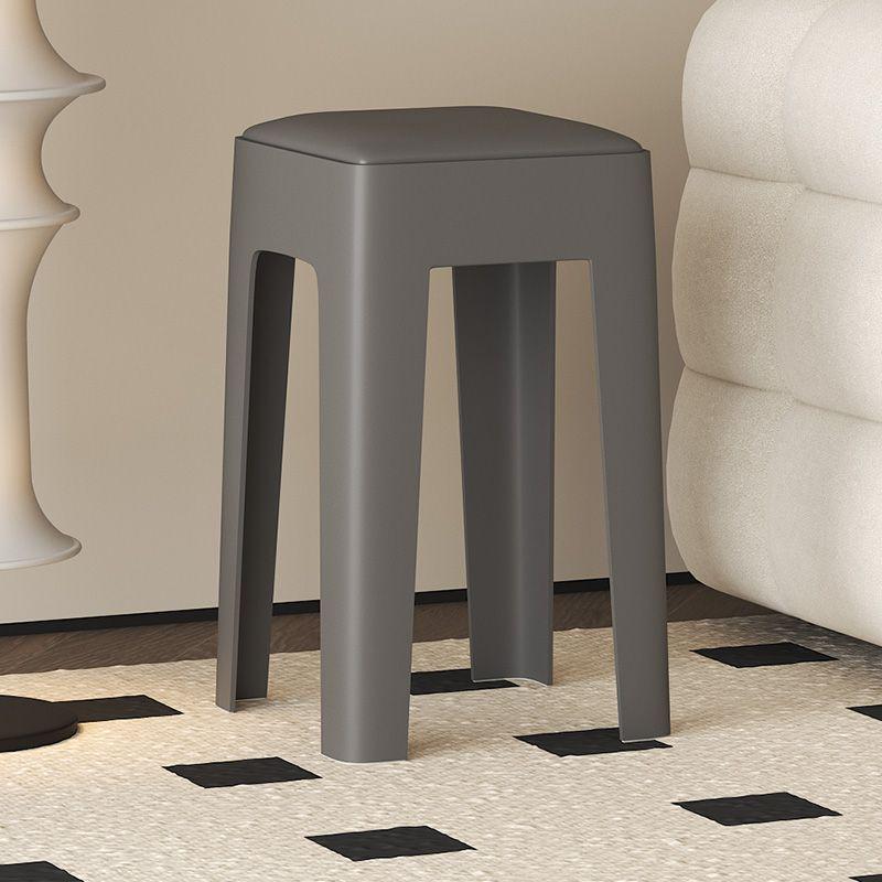 Durable Upholstered Stackable Plastic Stool for Home & Dining