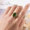Sace Gems Klassischer Luxus Der ovale grüne Zirkon Ring Damen Schmuck Hochzeitsversprechen Party Geschenk