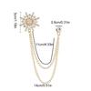 Zinc Zinc Alloy Men Brooch Tassel Chain Suit Lapel Pin Personality Star Tassel Brooch  Collar Decoration