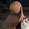 Solid Wood Wear Resistant Cat Scratcher 2-in-1 Sisal Scratching Ball Board Paw Grinding Toy For Home Cats Daily Pet Accessory
