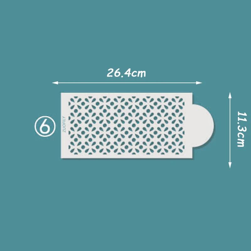 New Pattern Fondant Cake Mesh Stamps Stencils Embossing for Decorating Tool Plastic Spray Mold Wedding Suger Chocolate Painting