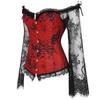 Frauen Steampunk Leder Reißverschluss Goth Stahl Vintage Top Steampunk Bustiers Korsetts