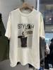 Summer New Casual Print Simple Loose Versatile ort Sve T-irt Women's Top Creative Pattern Cotton Combed round Ne Reg...