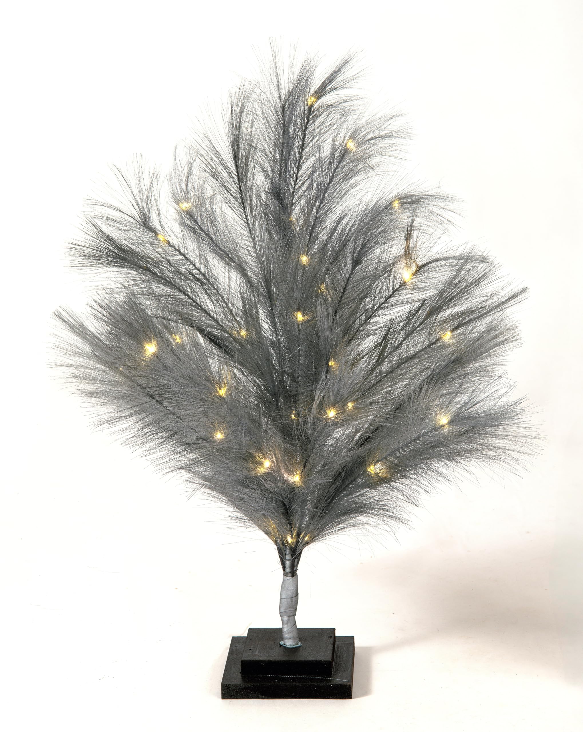

Livlight New Style Feather Ash with Christmas Stylish Tree Tree, Gray, 45cm, Lights, Tree, серый