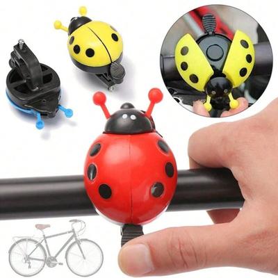 Ladybug Shaped Bicycle Bell  Plastic Bicycle Bell  Loud Sound Suitable for Children  Adults  Sports  Outdoor Bicycle Parts